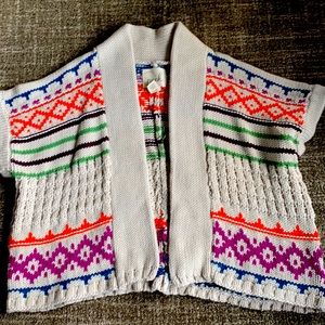 Peek short sleeve sweater